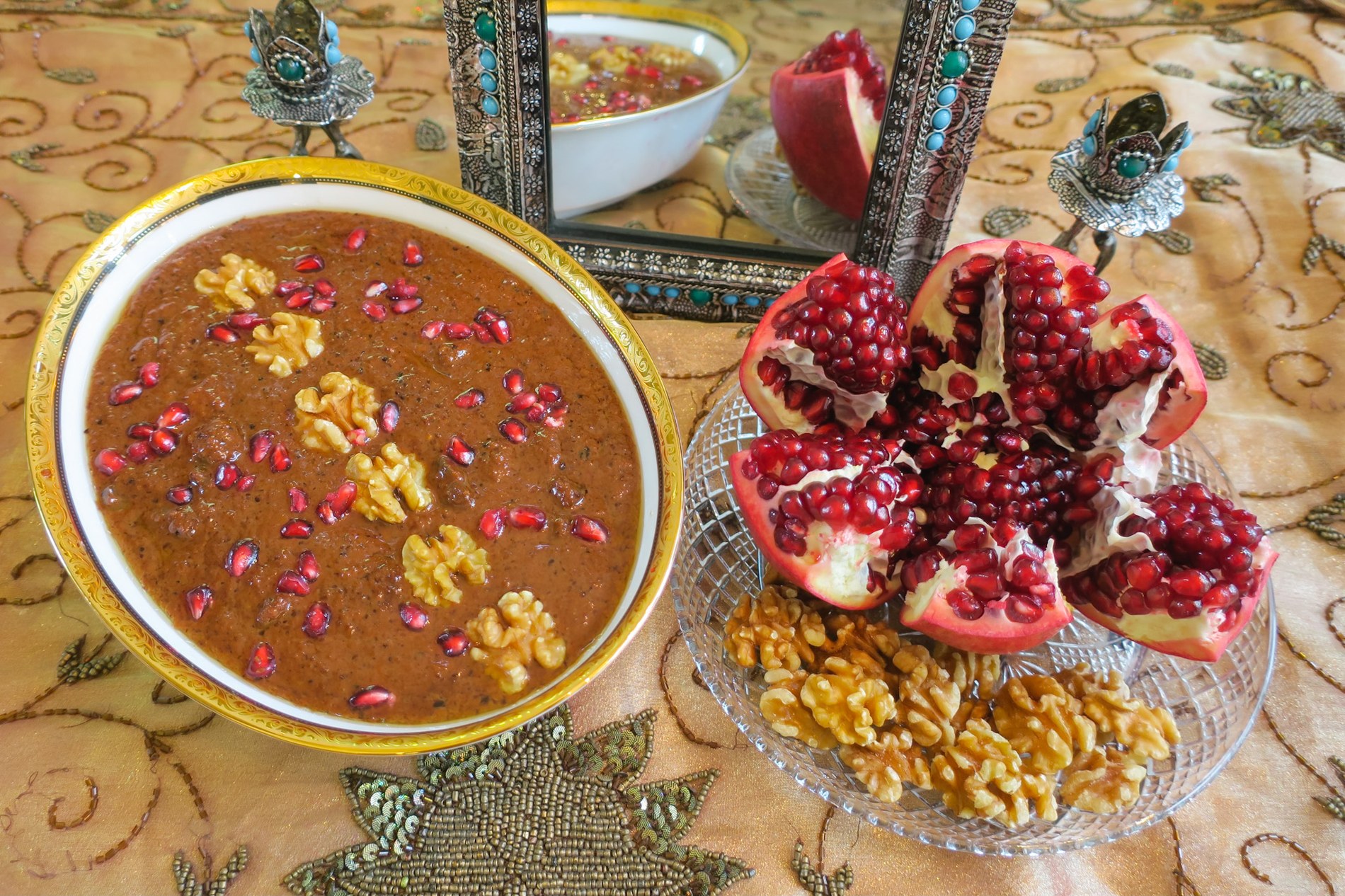 Pomegranates, walnuts, and a taste of home